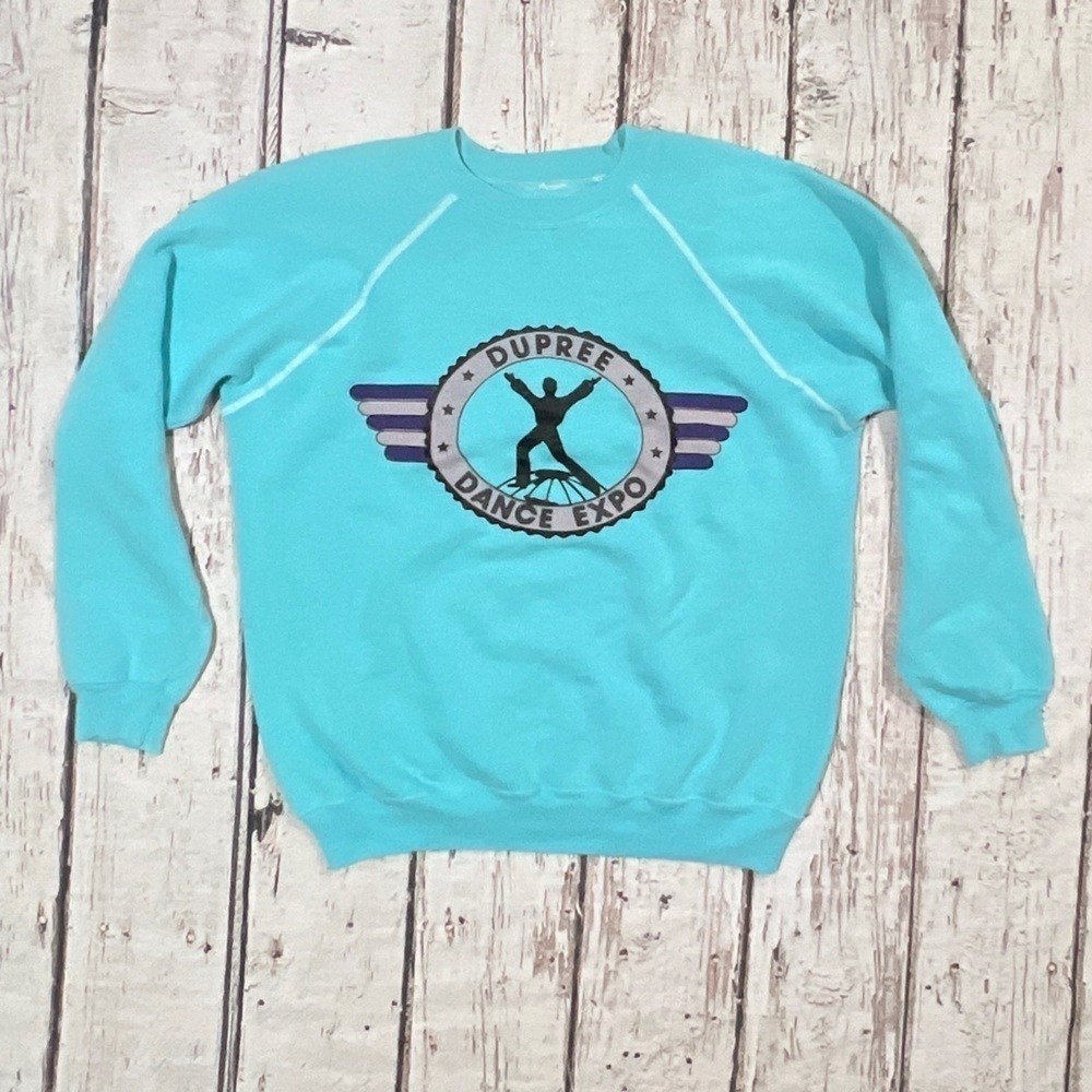 Vintage 1980s Dupree Dance Expo Texas Crewneck 80s Pullover Sweatshirt